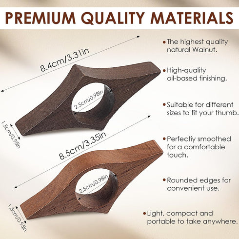 Ouligay Book Page Holder Wooden Thumb Book Page Holder Handmade Walnut Bookmarks Reading Accessories for Readers