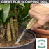 Scientific Labwares Lab Scoop Spatula with Wooden Handle - Pack of 6 for Gardening, Classroom, Research