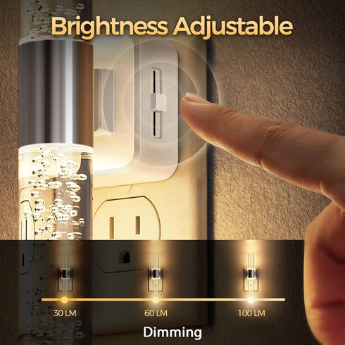 3000K 2 Pack DORESshop LED Night Light, Rotating Night Lights Plug into Wall with Auto Light Sensor Nightlight