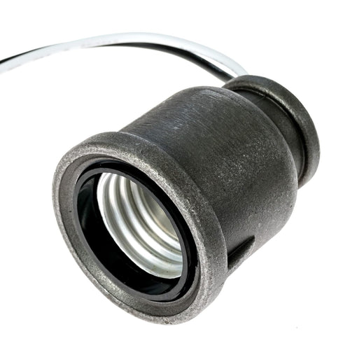 Iron Pipe Lamp Socket That fits 1/2 inch Iron Pipe (NPT)
