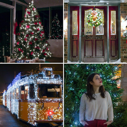 Tcamp Christmas Lights, 33ft 100LED Indoor Outdoor String Lights with Remote Timer, USB or Battery Powered Fairy Lights