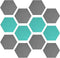 Navaris Hexagon Felt Board Tiles, Set of 12 Memo Bulletin Boards with Push Pins and Double-Sided Tape 5.9" x 6.7" -