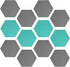 Navaris Hexagon Felt Board Tiles, Set of 12 Memo Bulletin Boards with Push Pins and Double-Sided Tape 5.9" x 6.7" -