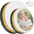 Sleek Cake Drums 10 & 12 Inch in White, Gold & Black