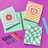 Avery 3 Ring Binder, 1 Inch Round Rings, Retro Collection, Groovy Checks (26803)