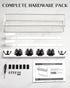 4 4 Lorbro Over the Door Broom Holder with Cleaning Supply Organizer, Wooden Mop and Broom Holder Wall Mount, Grips