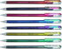 Pentel Hybrid Dual Metallic Liquid Gel Roller Pen YK110/8-M, Pack of 8 Pens in 16 Shimmering Metallic Colours
