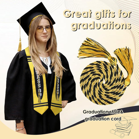 4Pcs Set 2026 Teacher Graduation and Honor Cord Class of Graduation Sash & Honor Cord Unisex for College Graduate Gift