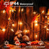 13FT 50 Clear Christmas Lights Outdoor, UL Approved Mini Lights with Brown Wire for Indoor Outdoor Tree Patio Garden