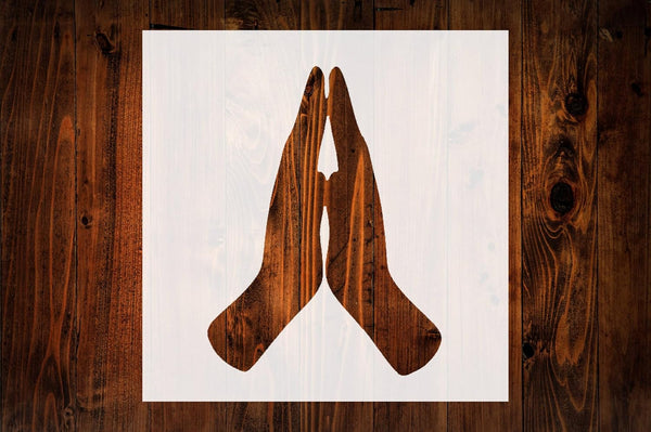 Praying Hands Style Design Stencil, 4-Inch, Reusable Mylar Cutout for Art, Crafts & DIY Projects