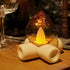 Jidofree Campfire Lamp, LED Flame Effect Table Lamp, Warm Atmosphere Night Light for Bedroom Bedside, Living Room, Bar