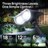 IP67, 3 2-in-1 6500K, 2 Pack Consciot Solar Lights Outdoor Waterproof Lighting Modes Solar Spot Lights Outdoor, Auto