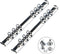 Moterm 2 Pieces Replacement Kit for 6-Hole Ring Binder Mechanisms, A5 Size, Silver Color, 19mm