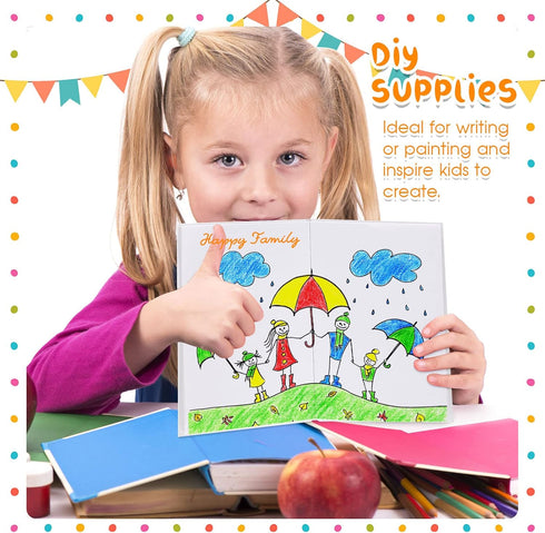 SATINIOR 20 Pcs Hardcover Blank Book for Kids | 6 x 8 Inch DIY Story Writing & Sketchbooks for Classroom