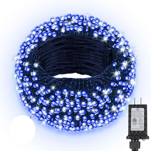 Extra Long 264Ft 800 LED Christmas Lights with Timer, Green Wire Fairy