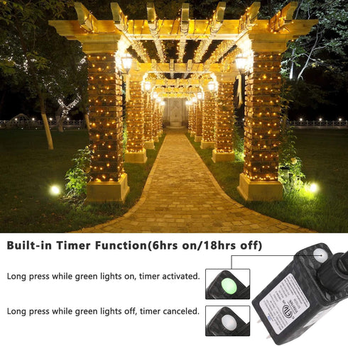 78.74ft 240 8 Brizled Outdoor Christmas Lights, LED Christmas Lights, Plug in Christmas Tree Lights Connectable, Modes