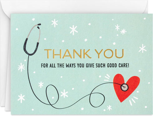Hallmark Healthcare Thank You Card Pack (20 Blank Cards with Envelopes) for