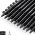 Black Felt Tip Pens, 32 Black Pens, 0.7mm Medium Point, Felt Tip Markers for Journaling, Note Taking, Art Supplies