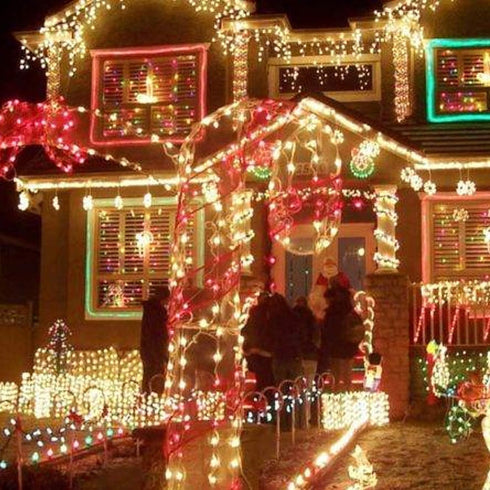 164FT 500 8 FUNPENY LED Christmas Indoor Outdoor Decorative String Lights, Modes Waterproof Green Wire LED Fairy Light