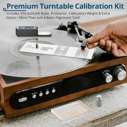 ALLmeter Setup 0.01g High-Precision Digital Stylus Force Gauge for Turntable Accuracy, VTA Ruler, Overhang Protractor