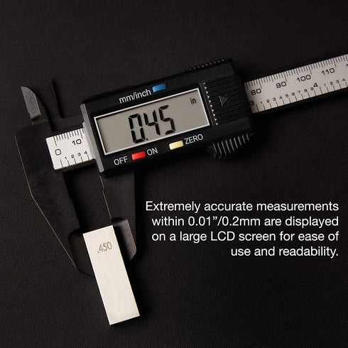 NEIKO 01417A 6” Digital Caliper | Electronic Measuring Tool Range of 0-6” or 0-150mm with Large LCD