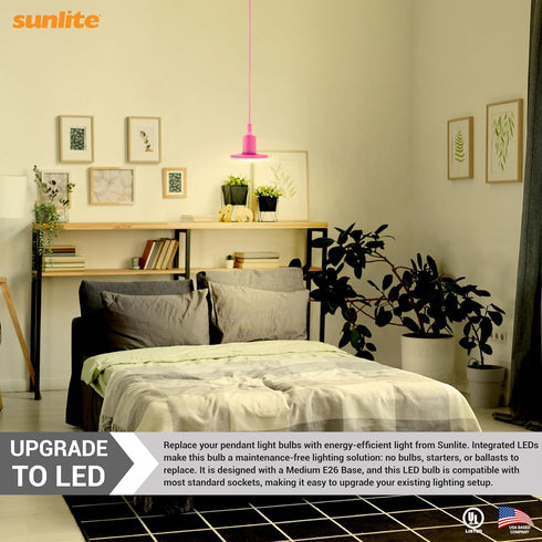 Bulbs, 7 550 3000K E26 120 110 Sunlite LED UFO Pendant Light Watts, Lumens, Warm White, Medium Base, Volts, Degree Beam