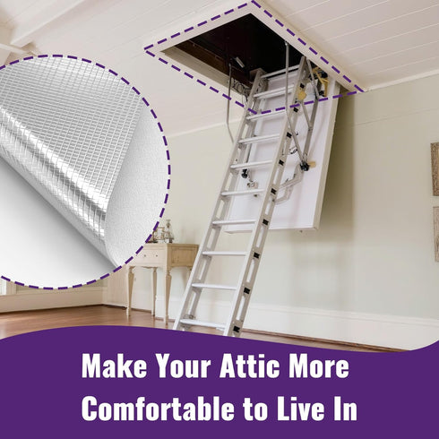 39" 55" Mxclimate Attic Stairs Insulation Cover ,Aluminum Heat Insulation Sheet Cover for Ceiling Access Door, x Attic