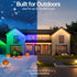 150ft IP67 Waterproof,100 Permanent Outdoor Lights RGB+IC Outdoor String Lights App Control Scene Modes Home