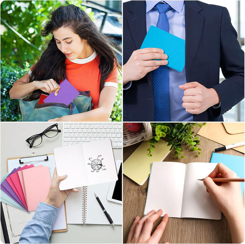 Koogel 40PCS Mini Blank Notebooks, 3.5 x 5.5 Inch Notepads in 20 Colors for Students, Travelers, School Supplies, Office