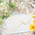 Teling 100 Pack 5 x 7 Envelope Invitations | Ice White | A7 V Flap Envelopes with Gold Border for Bridal Shower, Wedding