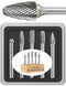 5 Pcs 1/4 Carbide Burr Set, 1/4 Shank Die Grinder Bits for Metal Rotary Tool Attachment, Compatible with Milwaukee