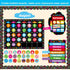 Chalkboard Brights Calendar Bulletin Board Set Colorful Classroom Decoration 99 Pcs