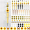 Colarr 24 Sets Plastic Beadable Pens, DIY Making Kit, Assorted Bead Pens for Crafts, Office, School Gifts