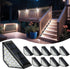 BKBB PPBB Solar Step Lights for Outside, Solar Stair Lights Outdoor Waterproof, Deck Step