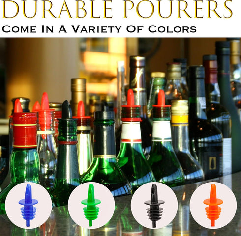EHOMEA2Z Shaved Ice Pourers 12 Pack - Ideal for Snow Cone Syrup Bottles and Accessories, Free Flow Pourers