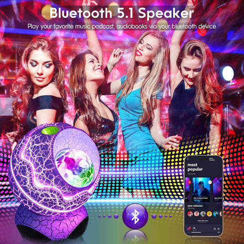 Rossetta Galaxy Projector, Star Projector for Bedroom, Night Lights for Kids Room with White Noise, Bluetooth Speaker