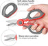 2 Pack Electrician Scissors, Heavy Duty Stainless Steel Blades with Soft Rubber Grip, 6.1 Inch (Gray/Red)