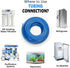 Food Grade 1/4 Inch Plastic Tubing for RO Water Filter System, 30 Feet, Blue, BPA Free