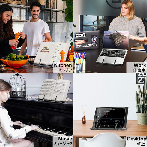 7 Readaeer Metal Book Stand for Desk Portable Document Holder for Cook Book, Music Book, iPad, Laptop, Reading Rest