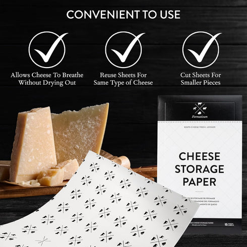 15 Count 5 15 Formaticum Piece Cheese Paper with Adhesive Labels