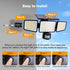 302 3000LM, IP65 3 270 3 UME Solar Outdoor Lights LED Waterproof Motion Sensor Outdoor Lights, Heads Solar Security