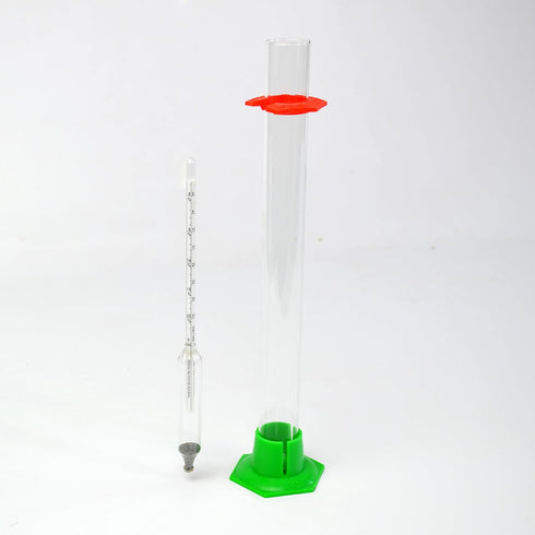 Box Brew Kits 13" Triple Scale Hydrometer and Glass Hydrometer Test Jar with Stand with Safety Bumpers Home Brewing