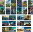PIXILUV Vintage Postcards (24 pcs 4"x6" each) Fantastic Landscapes Vintage Notecards Saturated Hues Retro Greeting Card Reprint