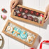 4PCS Premium Kraft Brown Cookie Boxes, 12 x 5 x 1.5 inches Bakery Box for Holiday Cookie Gift Sets