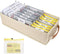 Card Game Storage Kit, Include Storage Box and 16pcs Mesh Zipper Bags, Organizer with Writable Stickers