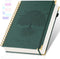 Spiral Notebook, College Ruled, 8.5" x 11", 300 Pages, Leather Journals for Writing, Green, Large Embossed