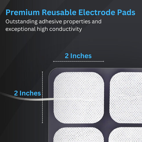 Santamedical TENS Unit Replacement Pads 2x2, 40 Pcs Premium Reusable Electrode Pads for Electrical Stimulation