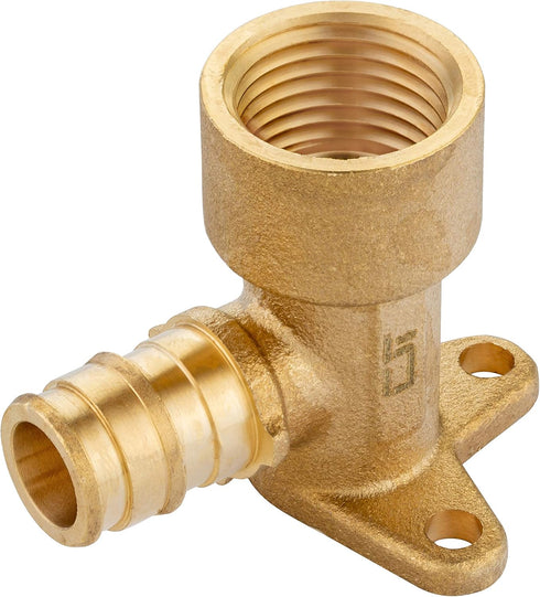 EFIELD Pex A Full Flow Expansion Fitting, Pack of 4, 1/2"x 1/2" Female NPT Drop-ear Elbow for Pex-A Tubing
