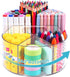 Large Acrylic Pen Holder for Desk, 6 Slots 360-Degree Rotating Marker Organizer for Kids, Caddy Art Supply