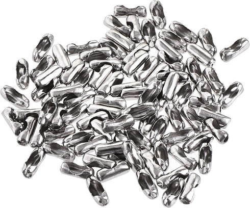 uxcell Ball Chain Connector, Stainless Steel 1.5mm Ball Chains Clasp Crimp Clips Link, Pack of 100